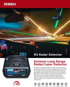 img 3 attached to Uniden R3 - Ultra High Performance Radar Detector with GPS, Mute Memory, Voice Alerts, Red Light & Speed Camera Alerts, OLED Display (Black)