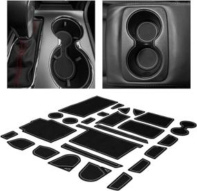 img 4 attached to CupHolderHero Fits Jeep Grand Cherokee Accessories 2014-2021 Premium Custom Interior Non-Slip Anti Dust Cup Holder Inserts