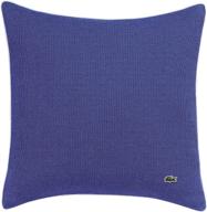 lacoste auckland blue throw pillow - 18x18 size logo