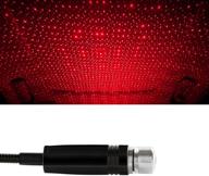 enhance your car interior with senzeal car projector roof light: usb atmosphere lamp with led star light for car, ceiling, bedroom, and party (red) logo