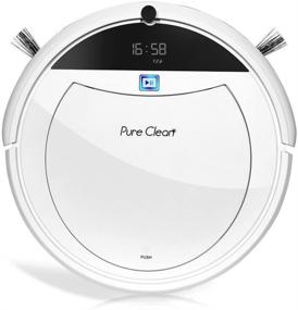 img 4 attached to 🤖 PUCRC105 Pure Clean Robotic Vacuum Cleaner with 1600Pa Suction, Advanced Gyroscope Technology, S-Path Scheduled Activation, and Automatic Charge Dock - Ultra Thin 3.0” Height for Efficient Cleaning on Carpets and Hardwood Floors