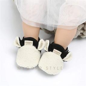 img 3 attached to CoKate Baby Soft Plush Slippers: Bear PAW Animal Boots for Boys and Girls - Winter House Shoes for Infant and Toddler