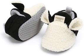 img 2 attached to CoKate Baby Soft Plush Slippers: Bear PAW Animal Boots for Boys and Girls - Winter House Shoes for Infant and Toddler