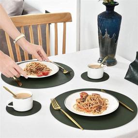 img 2 attached to 🍽️ JTX Non-Slip Resistant Placemats and Coasters