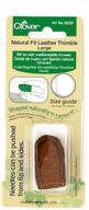 🍀 clover natural fit leather thimble, large: a comfortable and protective solution for sewing enthusiasts logo