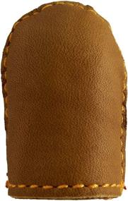 img 1 attached to 🍀 Clover Natural Fit Leather Thimble, Large: A Comfortable and Protective Solution for Sewing Enthusiasts