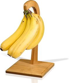 img 2 attached to 🍌 Organic Bamboo Banana Hanger Stand for Creative Home Decor - Natural Finish