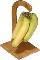 🍌 organic bamboo banana hanger stand for creative home decor - natural finish logo