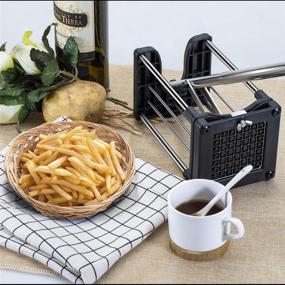 img 2 attached to 🍟 Efficient French Fry Cutter: Upgraded Stainless Steel Blades, Easy-to-Clean Potato Slicer for Potatoes, Carrots, Cucumbers