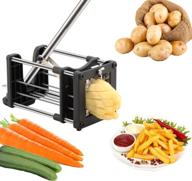 🍟 efficient french fry cutter: upgraded stainless steel blades, easy-to-clean potato slicer for potatoes, carrots, cucumbers logo