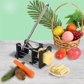 img 3 attached to 🍟 Efficient French Fry Cutter: Upgraded Stainless Steel Blades, Easy-to-Clean Potato Slicer for Potatoes, Carrots, Cucumbers