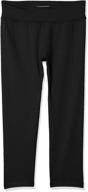 🏻 stylish and comfortable: amazon essentials girls' active capri legging logo