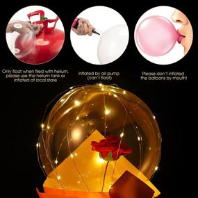 img 2 attached to 🎈 LED BoBo Lighted Up Balloons Decoration, 6 Pieces Christmas Bubble Transparent Helium Balloons with 10 Feet String Lights for Birthday Wedding Party Decor