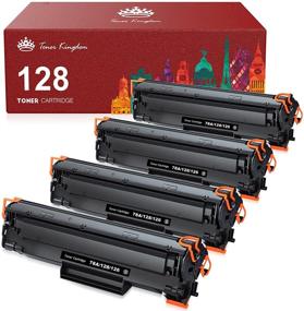 img 4 attached to 🖨️ Top-Quality Replacement Toner Cartridge Set for Canon 128: Toner Kingdom Compatible – 4-Pack, Black