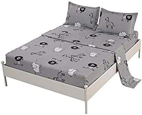 img 1 attached to MAG Elephant Giraffe Animal Bedding