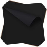 🔲 htvront black heat transfer vinyl bundle - 10 sheets (12"x12") iron on vinyl for t-shirt, easy to cut & weed htv vinyl design (black) logo