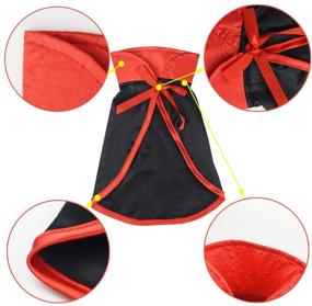 img 2 attached to Yookat Vampire Cat Costume Set: Bat Wings Cloak, Hat, and Cape for Pet Halloween Costume Party & Cosplay
