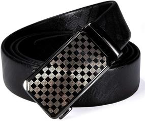 img 2 attached to Leather Ratchet Automatic Comfortable Adjustable Men's Accessories and Belts