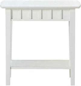 img 3 attached to 🪑 White Dennis End Table by Convenience Concepts: Enhanced Convenience