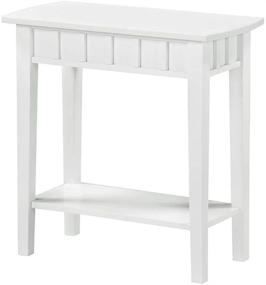 img 4 attached to 🪑 White Dennis End Table by Convenience Concepts: Enhanced Convenience