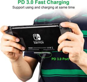 img 1 attached to 🎮 Upgrade Your Nintendo Switch with ID CHINSION Dual Bluetooth 5.0 Adapter and Fast PD Charging!