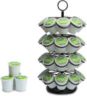 ☕ licoljyj coffee pod carousel holder for keurig k-cups, 4 tier rotating stand for 36 k cups, large capacity coffee accessory for home and office (black) логотип