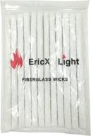 🔥 долговечные заменяемые стекловолоконные фитили ericx для тики-факела - набор из 12 штук - 0,5" х 9,85" дюймов логотип