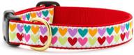 🐾 valentine and hearts pattern dog collars and leashes - now available in up country collection logo