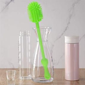 img 3 attached to 🧼 6-Piece Silicone Bottle Brush Set - Top-rated Cleaning Brushes for Baby Bottles, Coffee Cups, Mugs, Vases, and Deep Cups