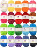 🧶 multicolored yarn assortment - 20 acrylic skeins, 438 yards in total – ideal starter kit for vibrant crochet and knitting crafts – various colors logo