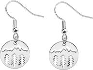 🏔️ bekech mountain earrings: mountain range peak forest pendant earring gift for outdoor wilderness enthusiasts, mountain climbing & hiking lovers - girls, women logo