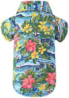 🌴 hawaiian pet dog polo shirts by expawlorer - adorable apparel for small to medium puppies & cats, ideal for cool summer, customizable ves logo