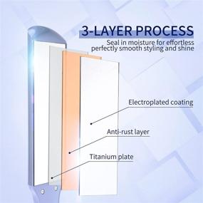img 3 attached to 🔥 Превосходный выпрямитель волос: профессиональный утюжок высокого качества с дополнительной широкой 1,75-дюймовой пластиной из нанотитана для моментального нагрева, плавного скольжения и двойного напряжения - идеально подходит для различных типов волос.