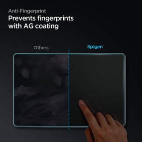 img 2 attached to 📲 Spigen Tempered Glass Screen Protector [Glas.tR EZ FIT] for Tesla Model 3 / Y Dashboard Touchscreen - Matte/Non-Glare/Smudge-Resistant