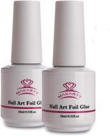 💅 makartt nail foil glue gel for nail art, foil stickers, transfer tips, prints - christmas manicure accessories, diy - 15ml - 2 bottles - uv led lamp required - soak off logo