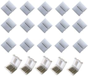 img 4 attached to ✨ 20pcs 5Pin 10MM RGBw 5050 LED Light Strip Solderless Connector Adapter - Enhance Connectivity for Non-Waterproof RGBW LED Strip (20 Pcs RGBW Connectors)