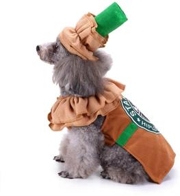 img 4 attached to ☕️ Puppy Latte Christmas Dog Cat Costume: Perfect Pet Costume for Coffee Lovers!