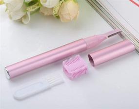 img 2 attached to Valuu Electric Eyebrow Hair Trimmer Women - Portable Hair Remover Pen for Nose, Eyebrows, Facial Hair, and Lip
