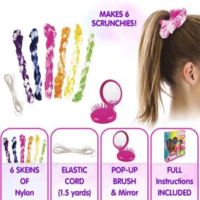 img 2 attached to Fashion Angels DIY Neon Tie Dye Scrunchie Kit - Makes 6 Scrunchies with Unicorn Design Pop-up Brush - Do It Yourself Hair Accessories Set for Tweens and Girls 8+ Years Old