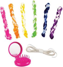 img 1 attached to Fashion Angels DIY Neon Tie Dye Scrunchie Kit - Makes 6 Scrunchies with Unicorn Design Pop-up Brush - Do It Yourself Hair Accessories Set for Tweens and Girls 8+ Years Old