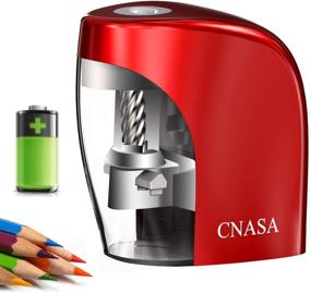 img 4 attached to 🖊️ CNASA Electric Pencil Sharpener: Rechargeable, Fast Sharpening, Auto Stop - Ideal for School, Office, Home