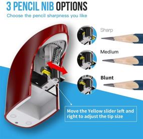img 1 attached to 🖊️ CNASA Electric Pencil Sharpener: Rechargeable, Fast Sharpening, Auto Stop - Ideal for School, Office, Home
