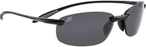 img 1 attached to Serengeti Nuvola Adult Polarized Sport Sunglasses - Shiny Black/PhD CPG, Ideal for Outdoor Activities