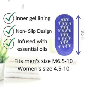 img 1 attached to 🧦 RUCCI Moisturizing Gel Socks with Essential Oils - Recommended for Rough Feet, Calluses, Cracked Heels & Dry Feet - Lavender Purple Unisex Socks for use with Favorite Lotions