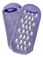 🧦 rucci moisturizing gel socks with essential oils - recommended for rough feet, calluses, cracked heels & dry feet - lavender purple unisex socks for use with favorite lotions logo