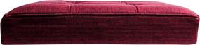 img 1 attached to 🔴 Burgundy Red Co. 15x15 Folding Cube Storage Ottoman with Padded Seat