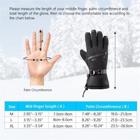 img 2 attached to NICEWIN Ski Gloves for Men Women: Waterproof, Insulated Snow Gloves with Zipper Pocket and Touchscreen Compatibility