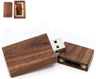 🌰 32gb eastbull high speed walnut wood usb thumb drives memory, wooden flash drive (1pcs, brown) logo