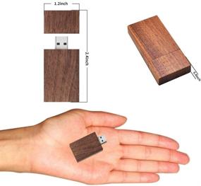img 1 attached to 🌰 32GB EASTBULL High Speed Walnut Wood USB Thumb Drives Memory, Wooden Flash Drive (1PCS, Brown)