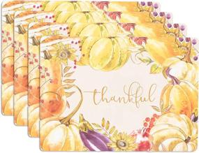 img 3 attached to Thankful 12 🙏 Inch Placemats by KAF Home